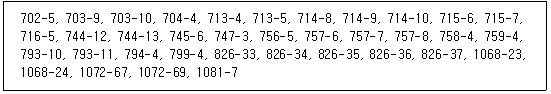 구월동 편입필지 702-5, 703-9, 703-10, 704-4, 713-4, 713-5, 714-8, 714-9, 714-10, 715-6, 715-7,  716-5, 744-12, 744-13, 745-6, 747-3, 756-5, 757-6, 757-7, 757-8, 758-4, 759-4, 793-10, 793-11, 794-4, 799-4, 826-33, 826-34, 826-35, 826-36, 826-37, 1068-23, 1068-24, 1072-67, 1072-69, 1081-7
